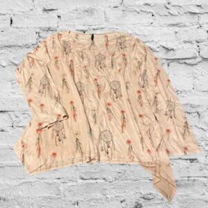 💗HOST PICK💗  Beige Dream Catcher Long Sleeve Top  T630082X  NWT Boutique
